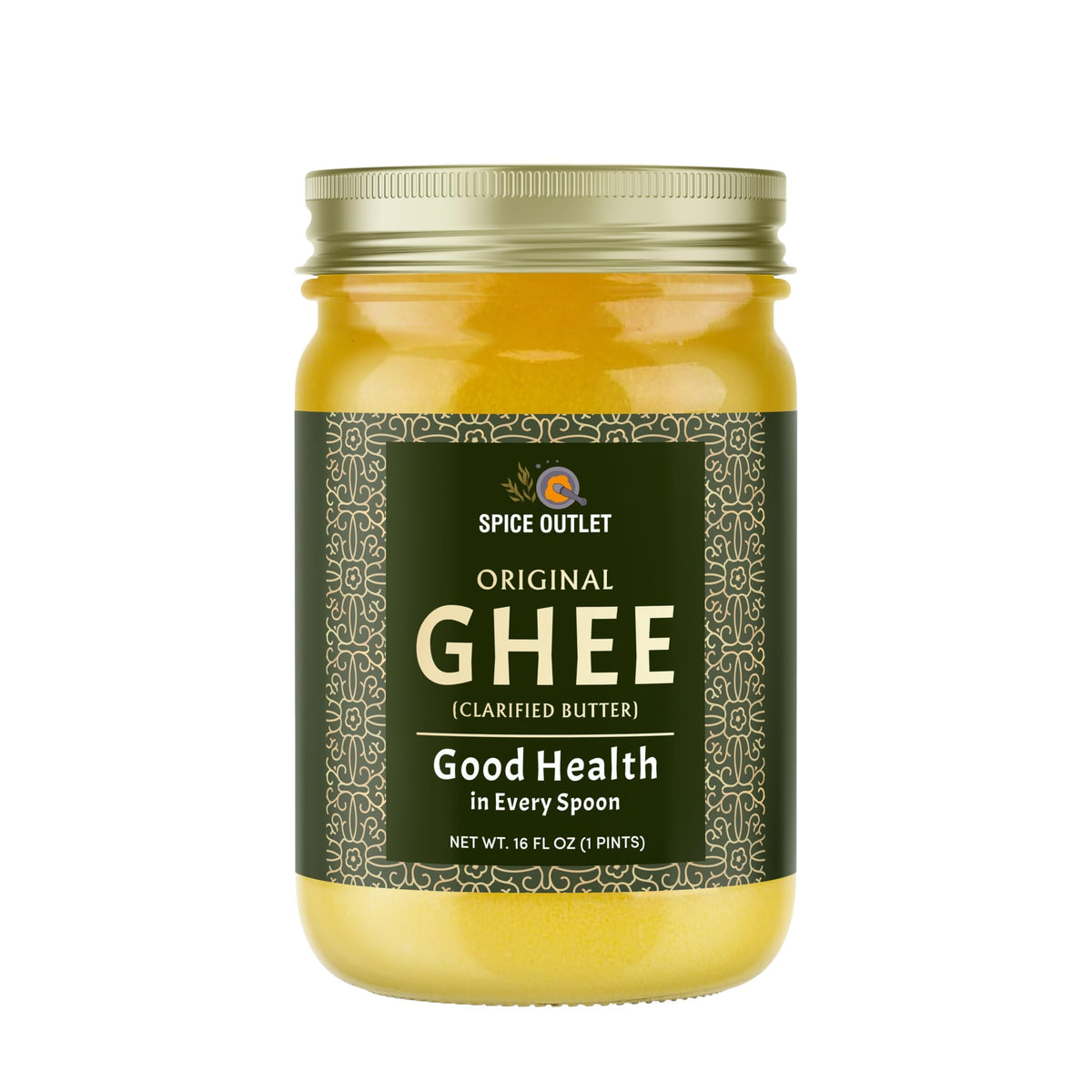 SPICE OUTLET Original Ghee 16 oz jar ready for versatile cooking