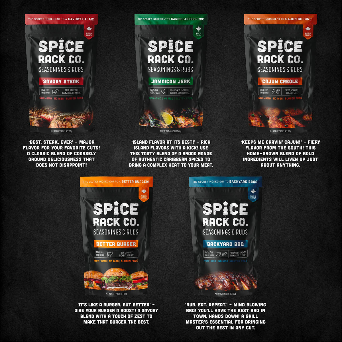 Spice Rack Co. savory steak rub enhances grilled steaks with bold flavor