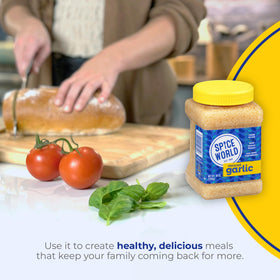 Spice World Minced Garlic enhances pasta dishes with minimal prep.