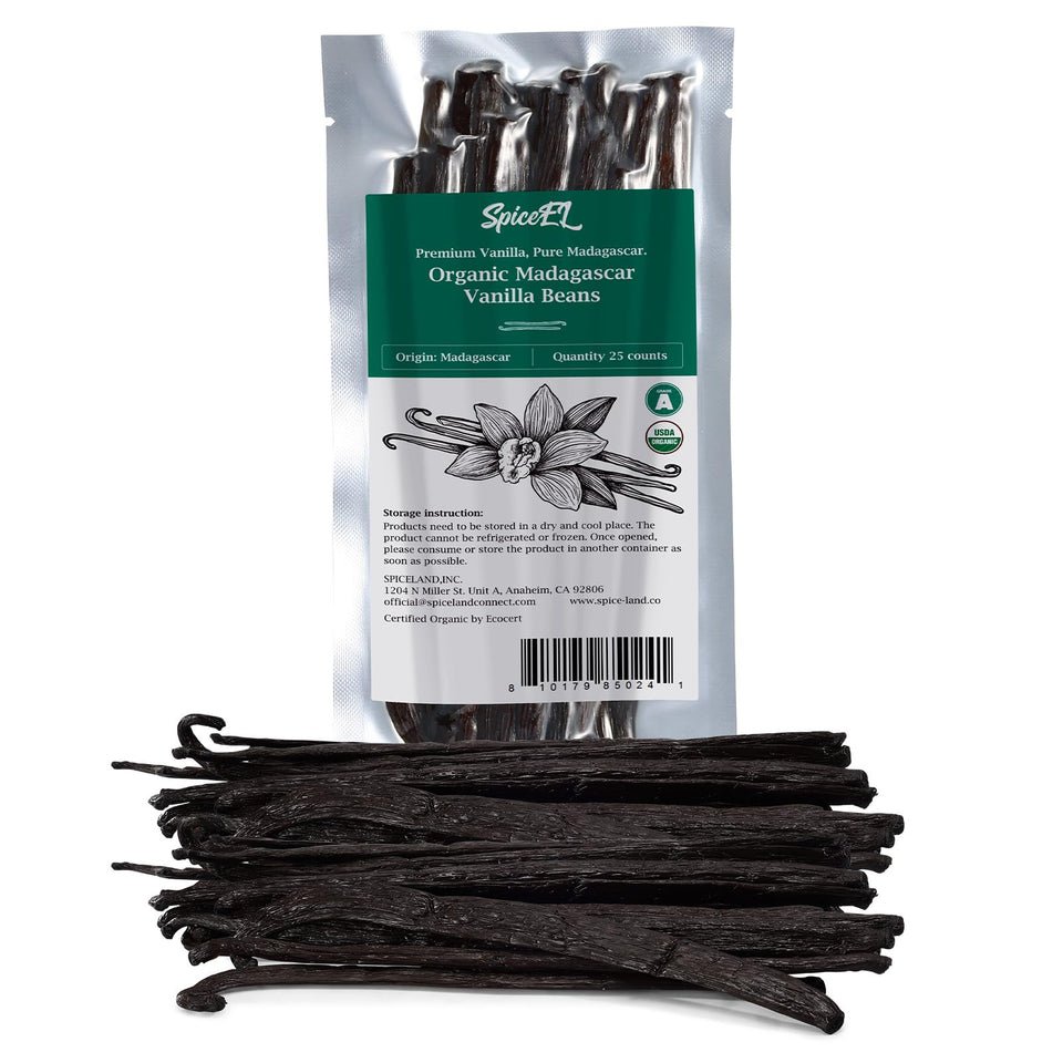 SPICEEL Madagascar vanilla beans grade A pods for rich baking flavor