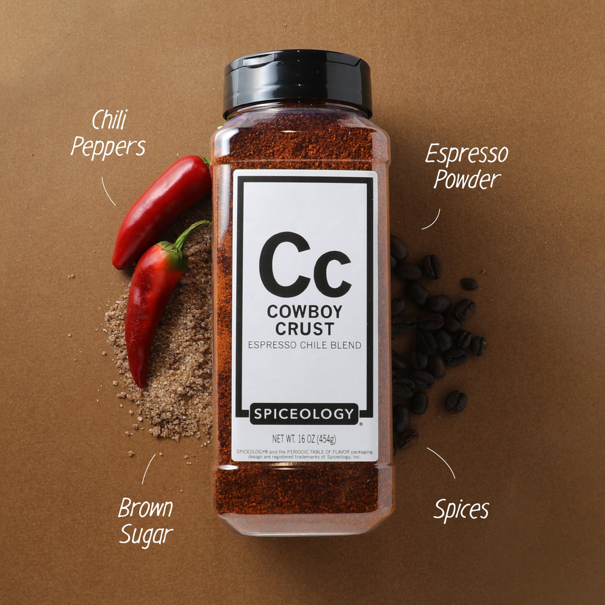 Spiceology Cowboy Crust Espresso brisket with smoke-ready rub for tender crust.