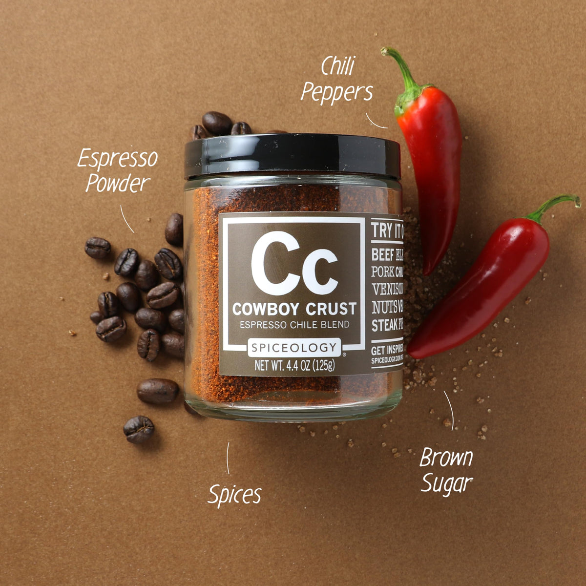 Spiceology Cowboy Crust Espresso Chile on steak creates savory crust