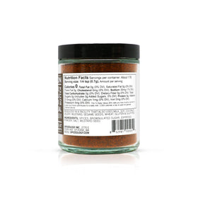 Spiceology Cowboy Crust Espresso Chile jar close-up shows rub texture