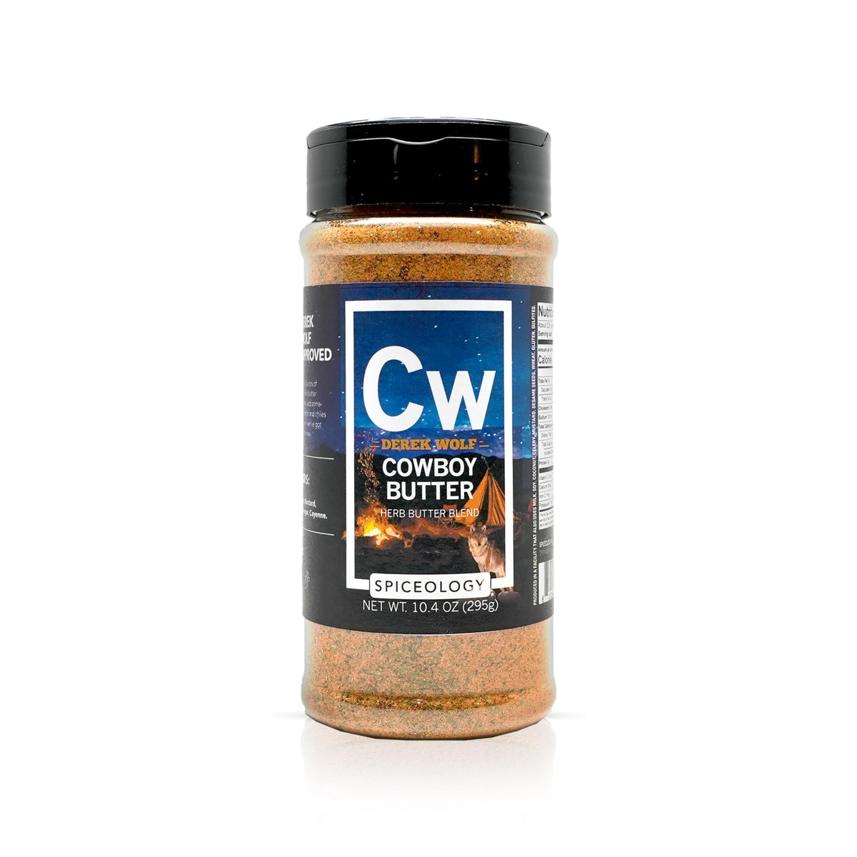 Spiceology Cowboy Butter bottle highlights garlic, paprika, and mustard flavor for flame-kissed meals.
