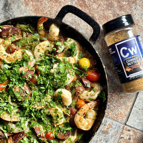 Roasted vegetables with Cowboy Butter drizzle for savory glow.