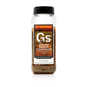 Spiceology Derek Wolf Gaucho Steakhouse Rub bottle showcases bold South American flavor for grills