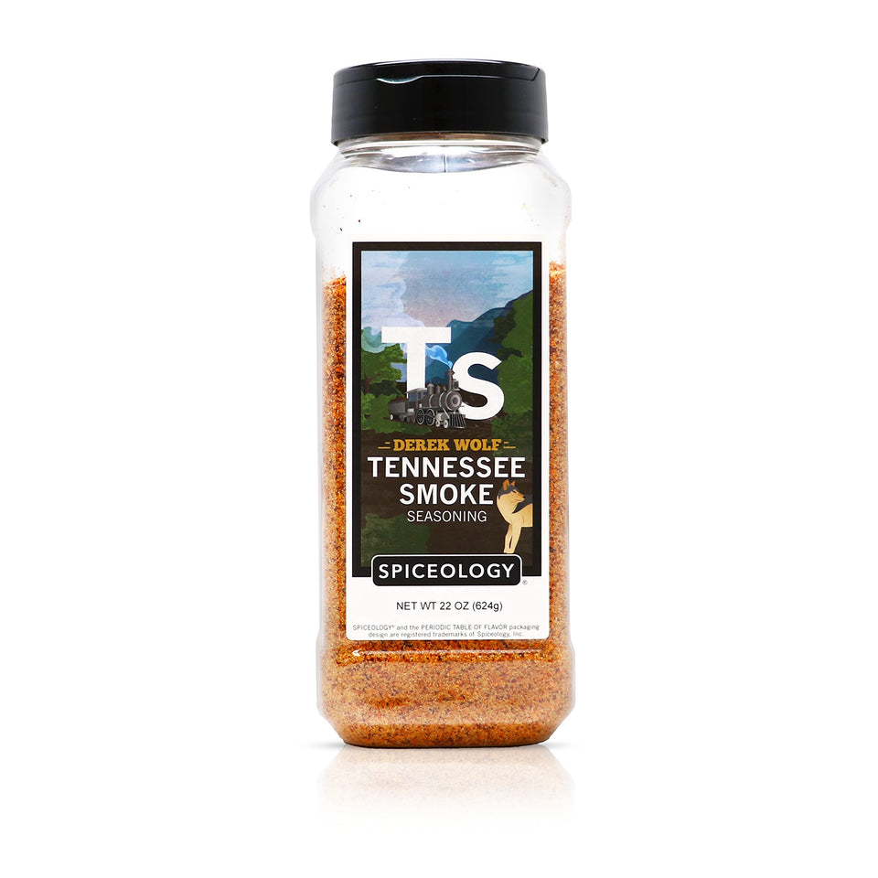 Spiceology Tennessee Smoke Rub bottle for grilling perfection