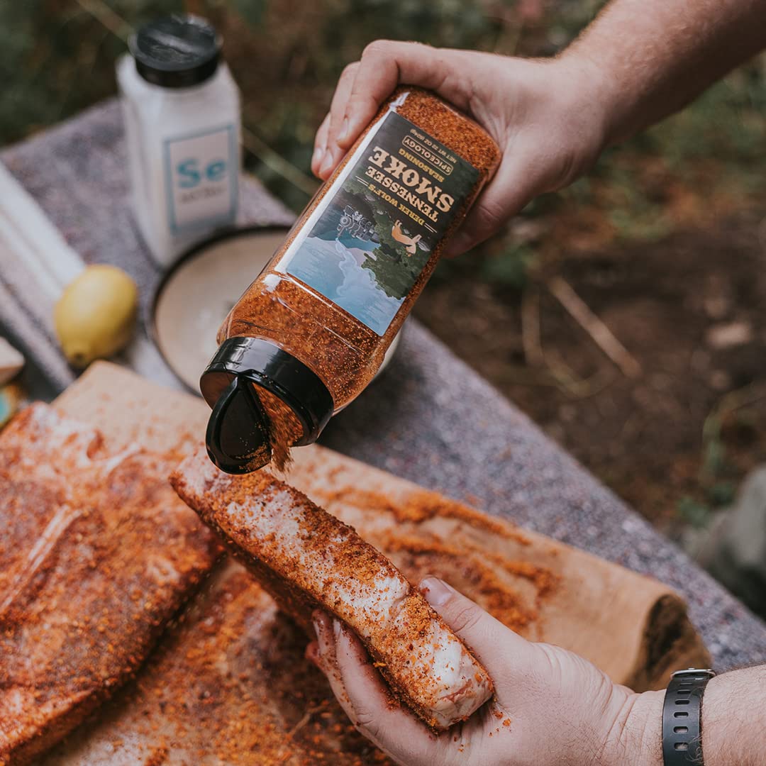 Spiceology Tennessee Smoke Rub on chicken wings for flavor