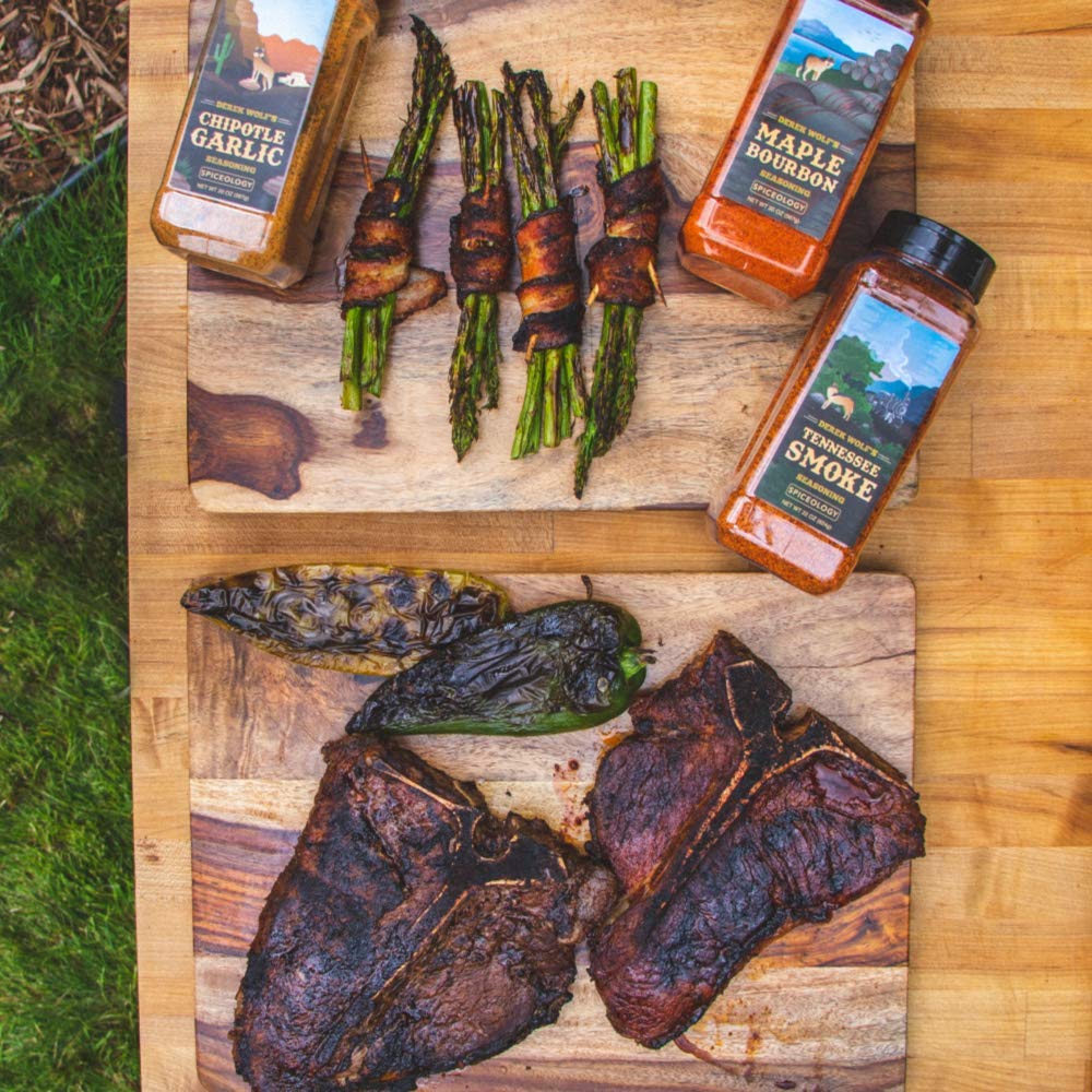 Spiceology Tennessee Smoke Rub with salmon for smoky crust