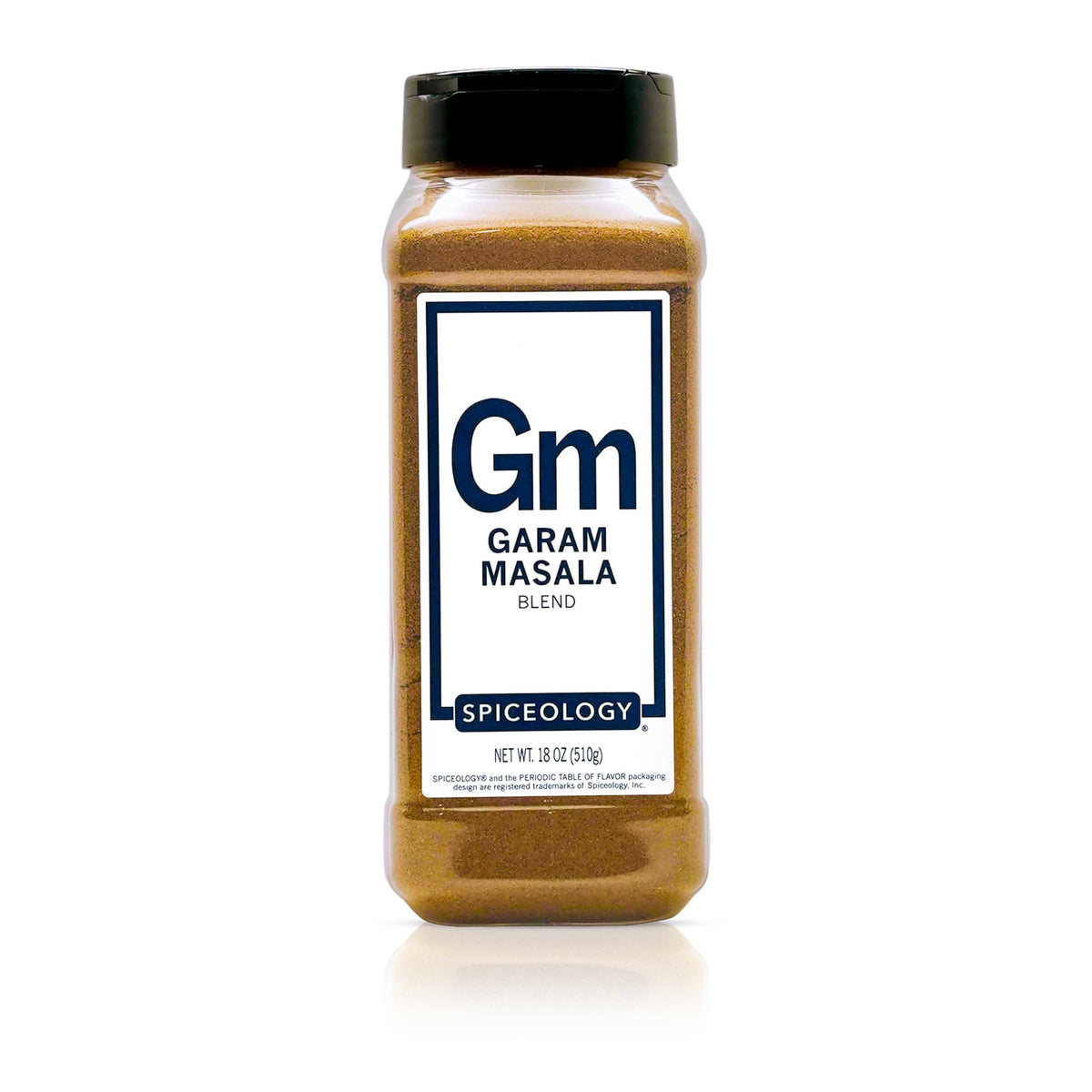 Spiceology Garam Masala bottle front, aromatic blend ready to elevate everyday cooking.