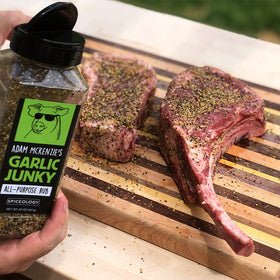 Spiceology Garlic Junkie pairing with salmon and shrimp for seafood dishes
