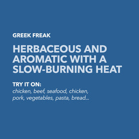 Gyro-meat seasoning using Greek Freak for authentic aroma.