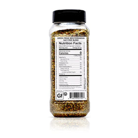 Spiceology Greek Freak label closeup reveals garlic, orange peel aroma.