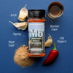 Spiceology Maple Bourbon rub on chicken wings for sweet-and-smoky wings