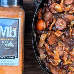 Maple Bourbon Seasoning on popcorn for a sweet-savory snack