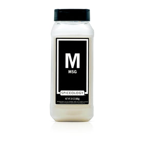 Spiceology MSG bottle being poured to boost umami in recipes