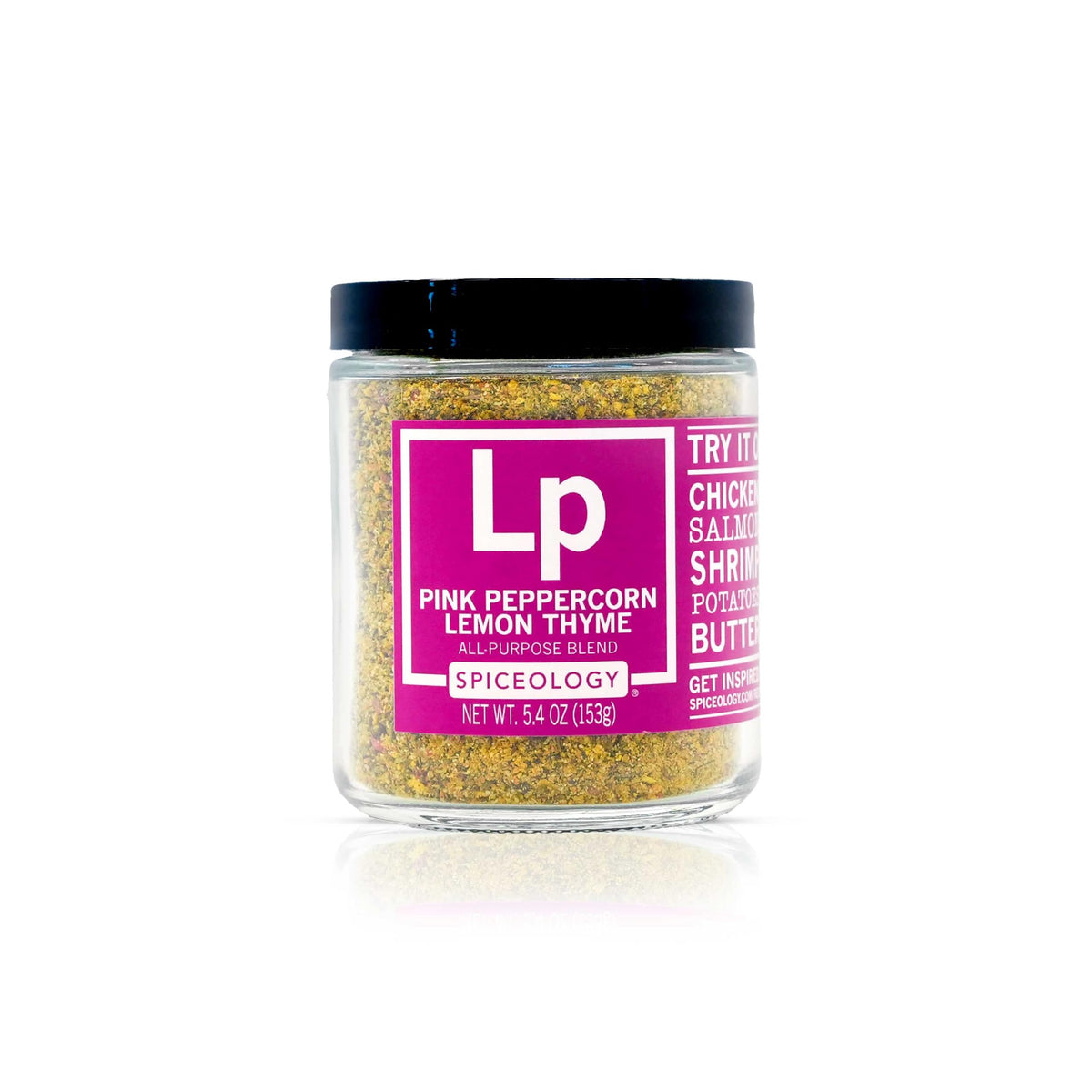 Spiceology Pink Peppercorn Lemon Thyme bottle adds citrus-pepper brightness to chicken