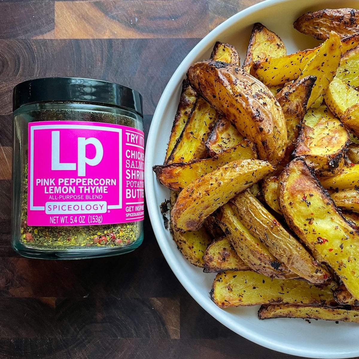 Spiceology Pink Peppercorn Lemon Thyme boosts dressings with lemon-pepper lift