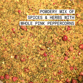 Spiceology Pink Peppercorn Lemon Thyme on shrimp enhances seafood zest