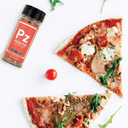 Spiceology Pizza Pie Salt-Free Seasoning with roasted vegetables delivers savory balance.