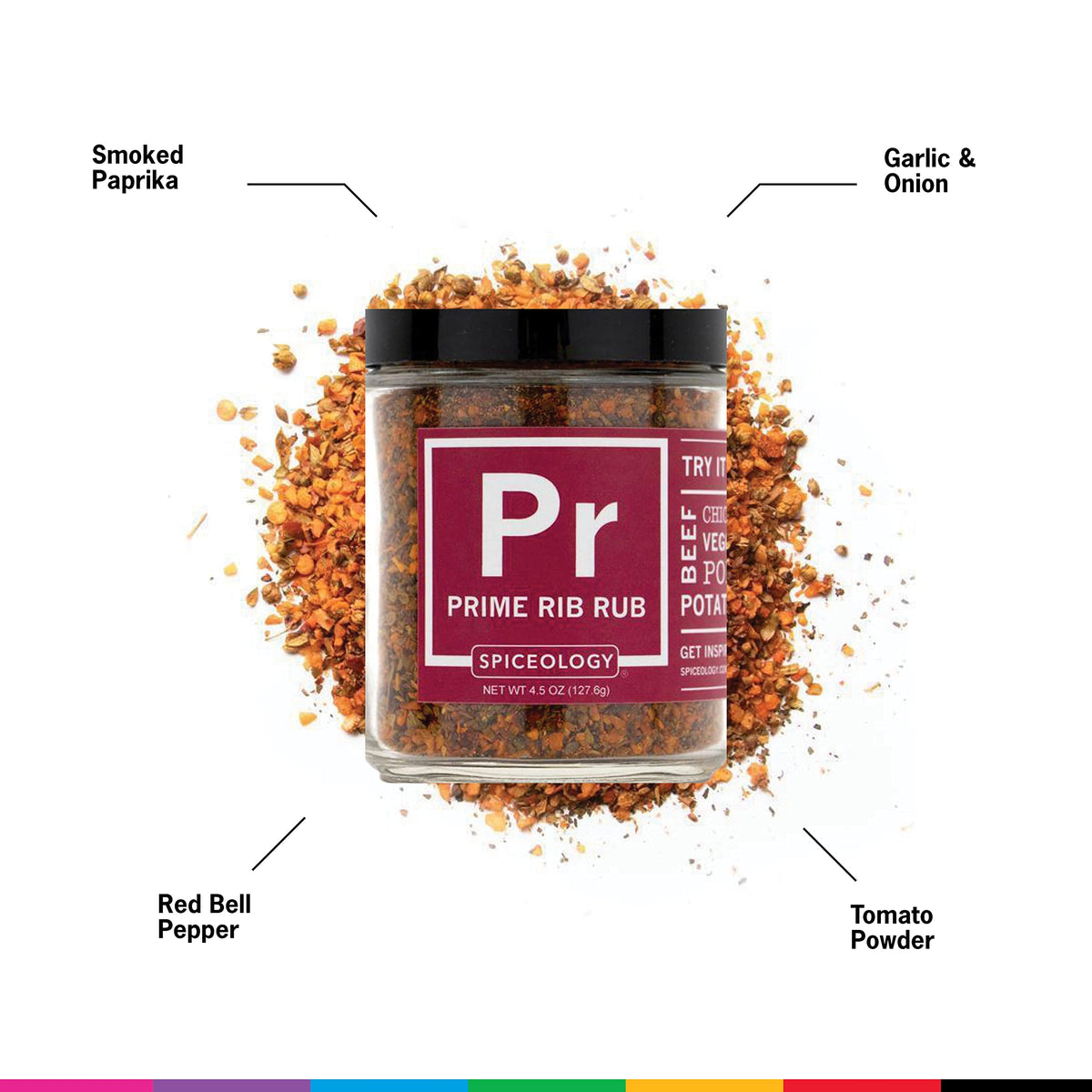 Spiceology Prime Rib Rub grill-sizzle shot for smoky flavor enhancement.