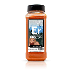 Spiceology Sasquatch Erubtion bottle pour for easy, precise seasoning on ribs and wings.