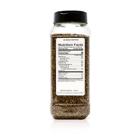 Spiceology semi-coarse black pepper grinder enhances textured rubs