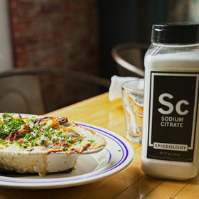 Spiceology Sodium Citrate in fondue and ramen broth for velvety texture.
