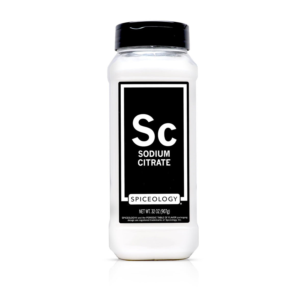 Spiceology Sodium Citrate powder in a jar, ready to emulsify cheese for silky sauces.