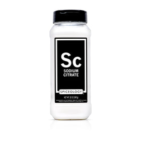Spiceology Sodium Citrate powder in a jar, ready to emulsify cheese for silky sauces.