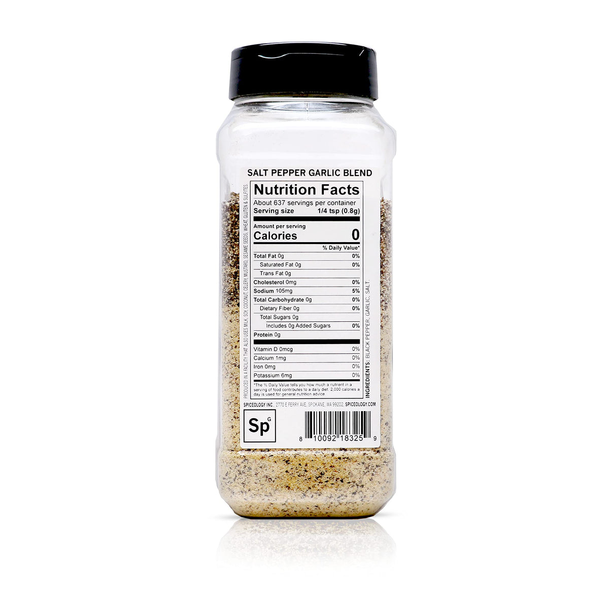 Spiceology SPG coarse black pepper crystals deliver peppery punch for steaks and burgers.