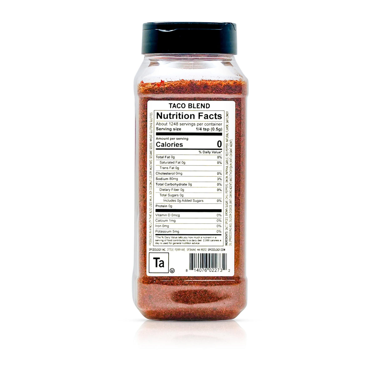 Spiceology Taco Seasoning spice-blend closeup highlighting garlic, chiles, and cinnamon aroma