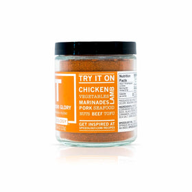 Spiceology Tandoori Glory label on the jar for authentic Indian spice blend