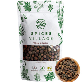 Spices Village allspice berries whole, ideal for curries and desserts.