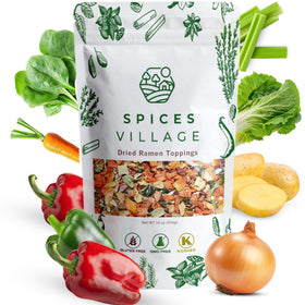 Spices Village dried vegetables with bell peppers for ramen topping and color
