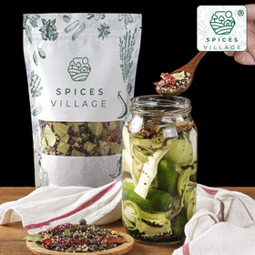 Spices Village pickling spice bulk bag sealed highlights freshness and ready-to-use seasoning.