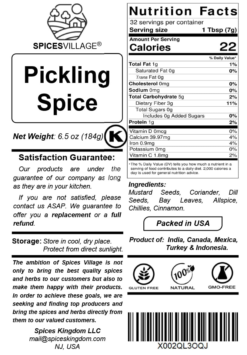 Spices Village pickling spice canning prep hint for vegetables and fruits.