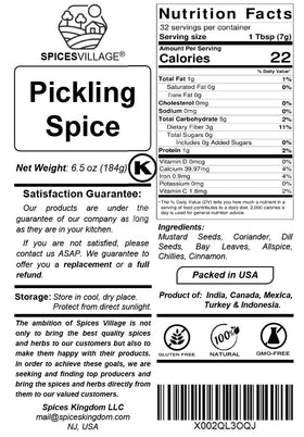 Spices Village pickling spice canning prep hint for vegetables and fruits.