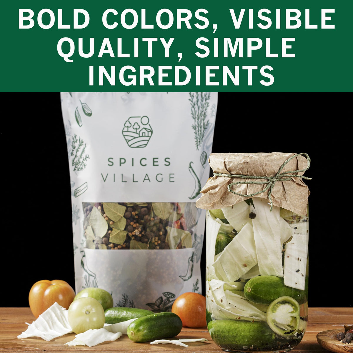 Spices Village bulk bag storage emphasizes freshness and long shelf life.