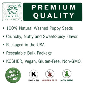 Gluten-free icon with Spices Village Poppy Seeds for gluten-conscious recipes