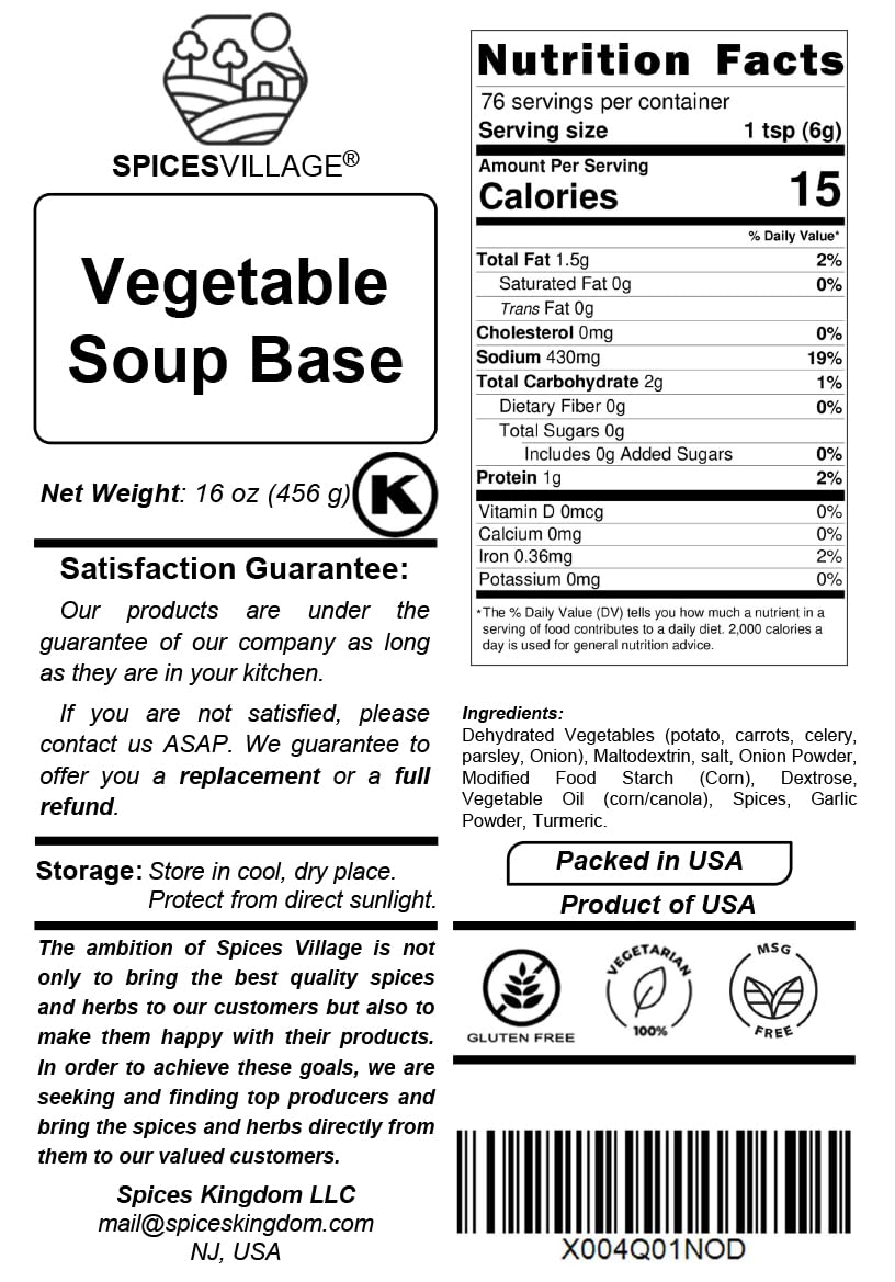 Spices Village vegetable-forward base enriches noodles, stews, and sauces