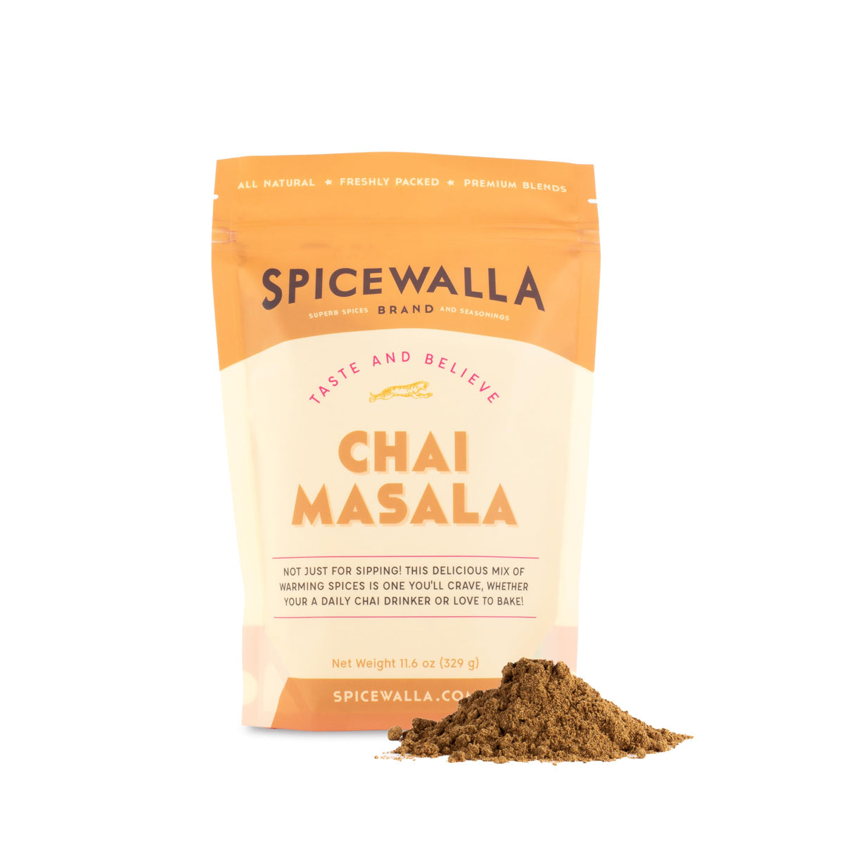 Spicewalla Masala Chai Spice bag in resealable packaging for lasting freshness