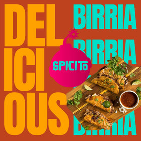 Pressure cooker birria using Spicito Birria Bombs for rich flavor.