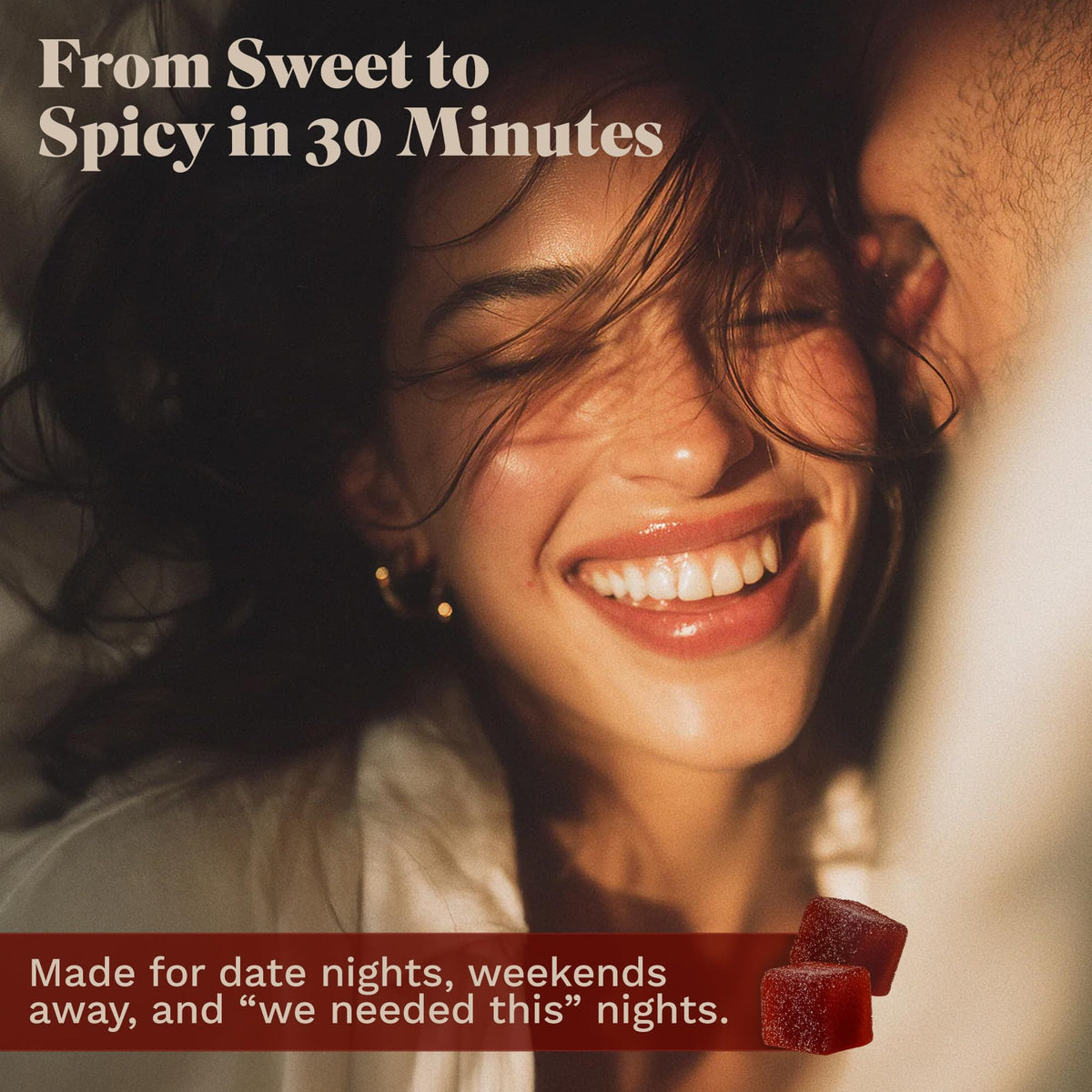 Spicy Cubes date night moment suggests a mood-friendly treat for couples.