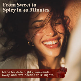 Spicy Cubes date night moment suggests a mood-friendly treat for couples.
