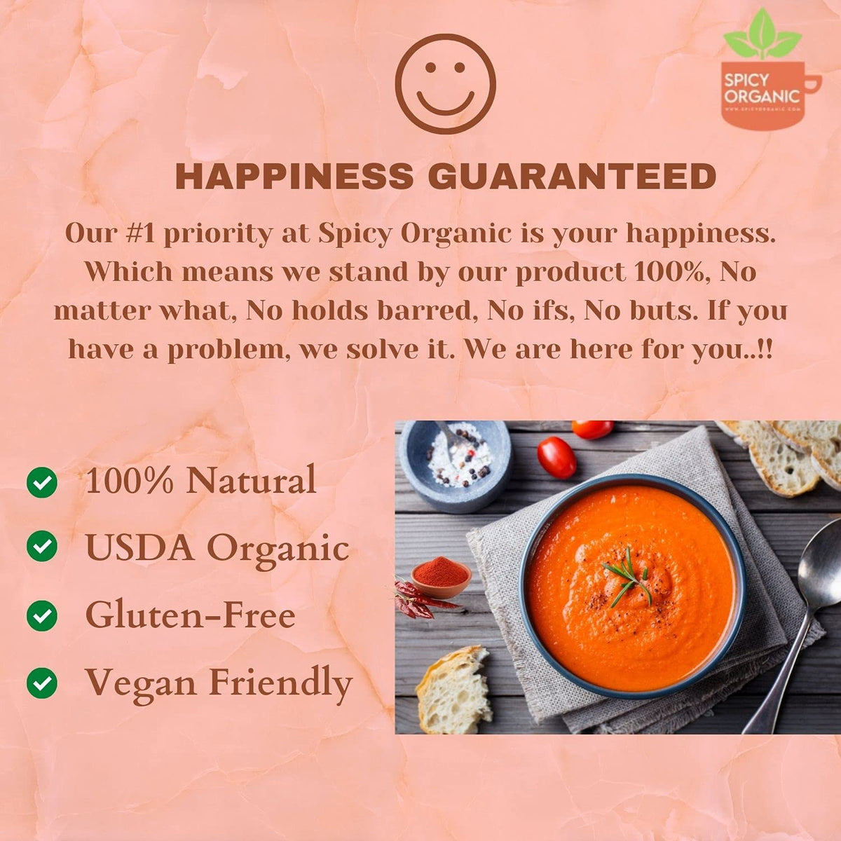 SPICY ORGANIC spice jar used during cooking to boost aroma and flavor