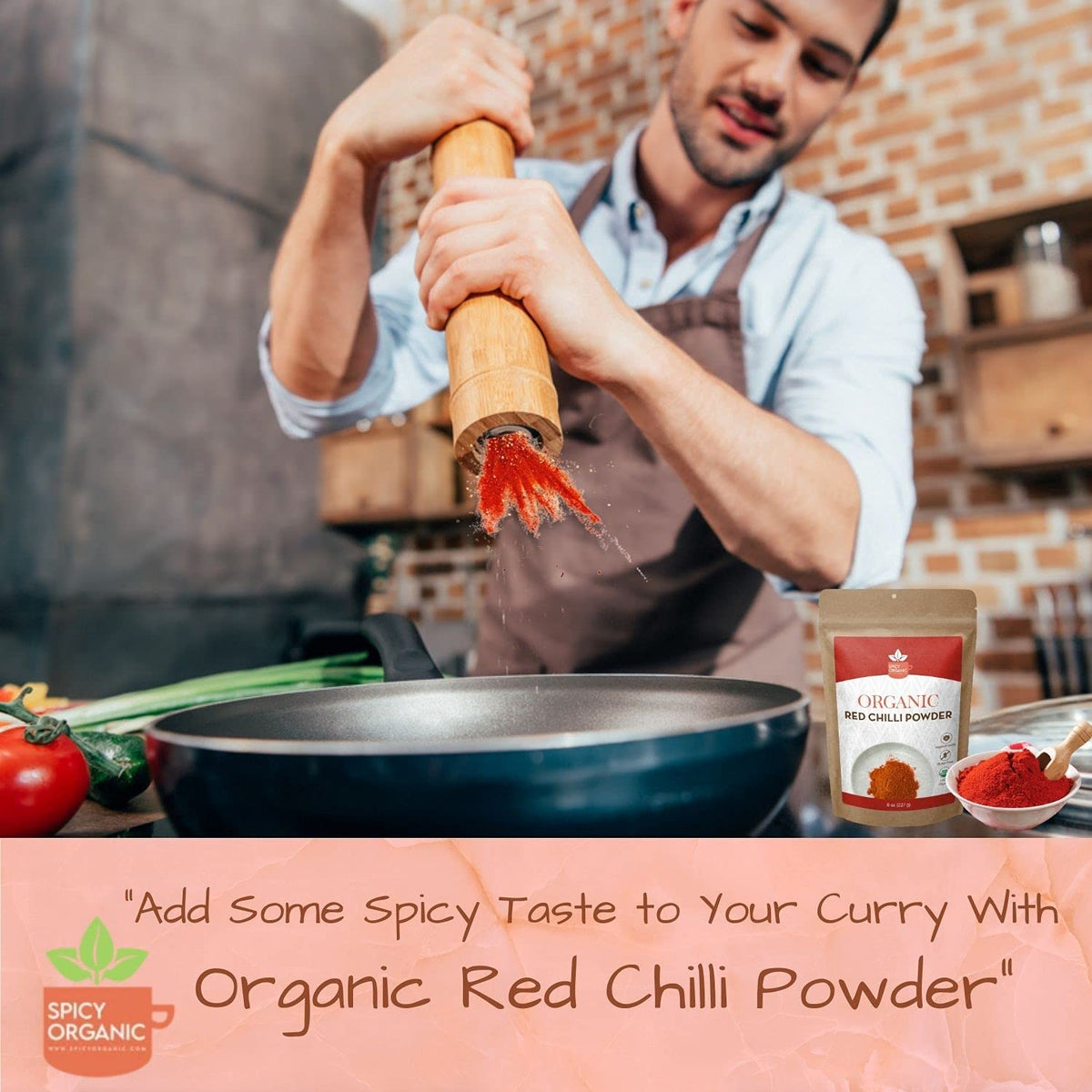 SPICY ORGANIC chili powder in soups and stews adds depth and subtle heat