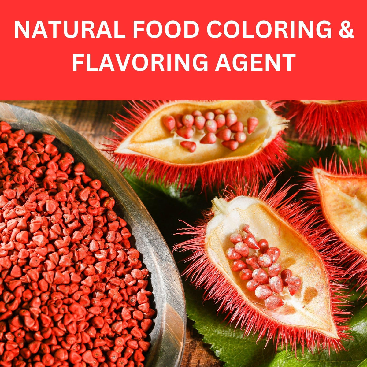 SPICY ORGANIC rice dish color enhancement using annatto for presentation.