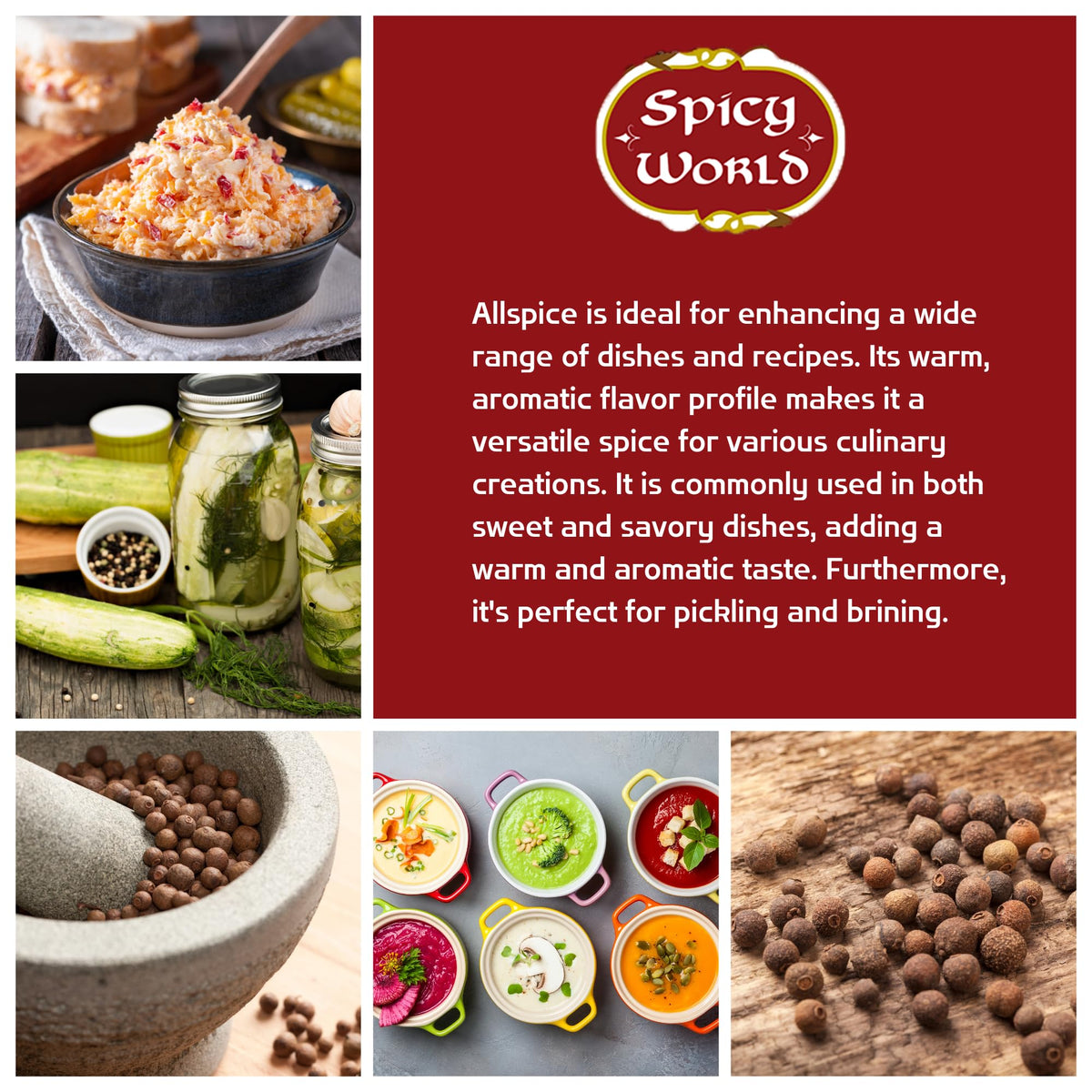 Fresh aroma of Spicy World allspice berries fills the kitchen while cooking.