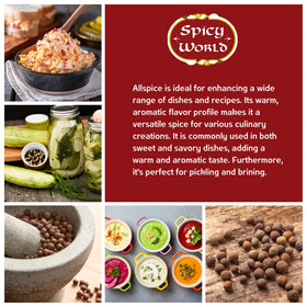Fresh aroma of Spicy World allspice berries fills the kitchen while cooking.
